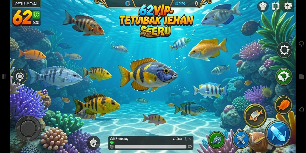 Gameplay menembak ikan seru di 62VIP.