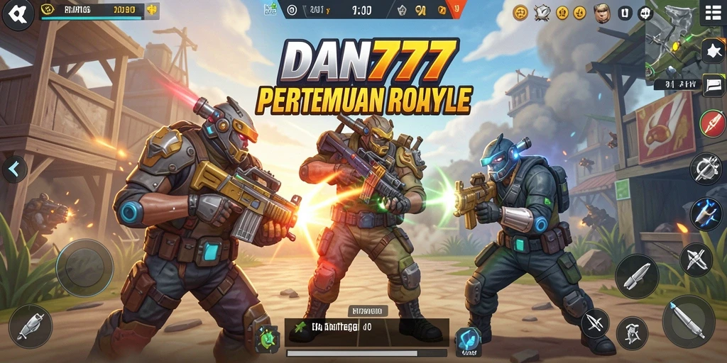 Tampilan aksi seru dalam pertempuran Battle Royale DAN777.
