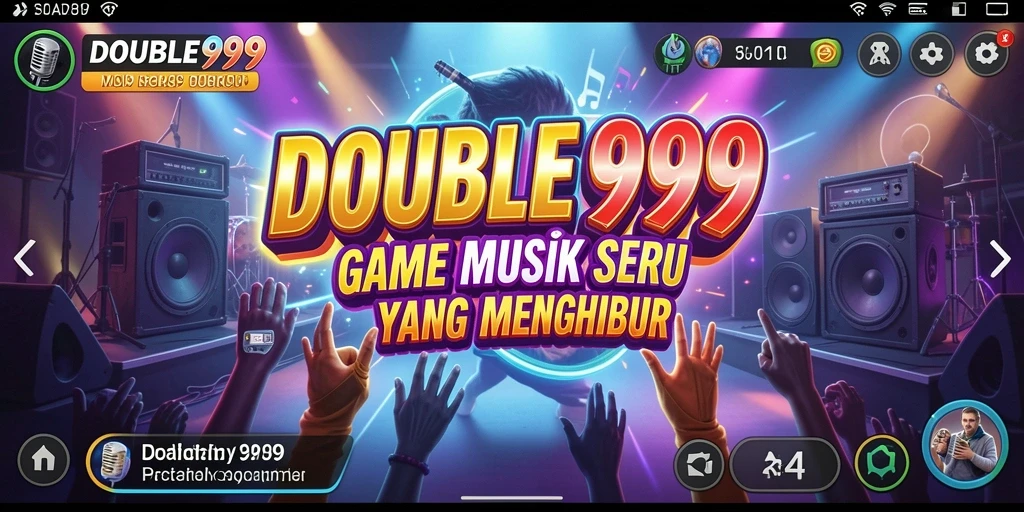 Tampilan gameplay seru dalam aplikasi musik DOUBLE999.