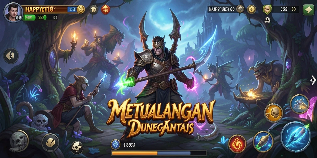 Tampilan screenshot dari gameplay <strong>HAPPYBET188</strong> yang menakjubkan saat menjelajahi dunia fantasi.