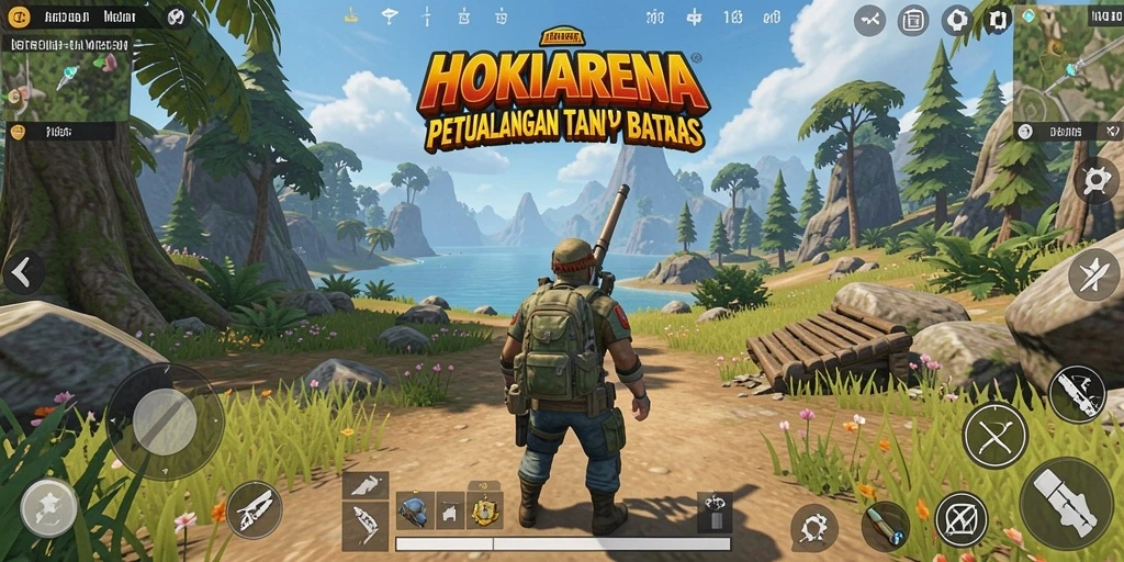 Tangkapan layar menunjukkan gameplay Open World di HOKIARENA.