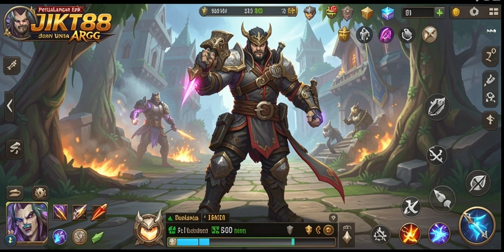 Tampilan gameplay seru dalam JKT88 yang menunjukkan pertarungan epik.