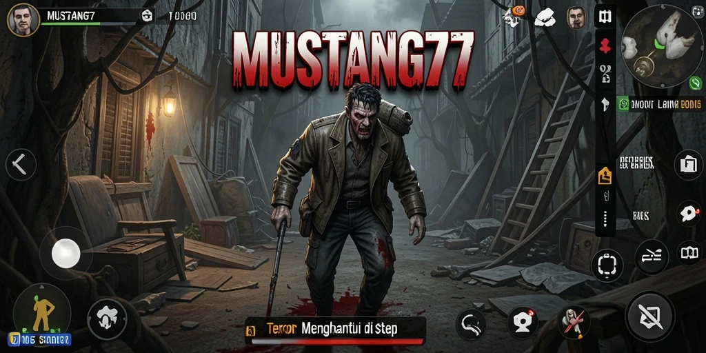 Tampilan gameplay yang mencekam di MUSTANG77, siap menguji nyali Anda.