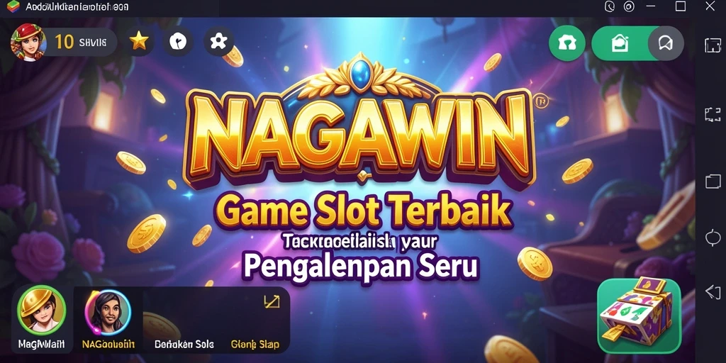 Tampilan gameplay NAGAWIN dengan berbagai tema slot yang menarik.