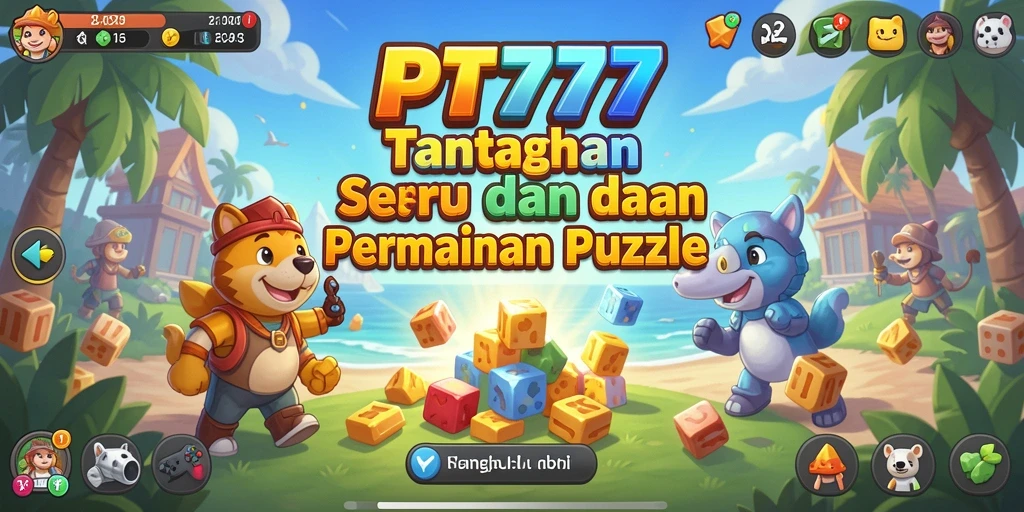 Screenshot utama PT777 menampilkan gameplay seru dalam menyelesaikan puzzle.