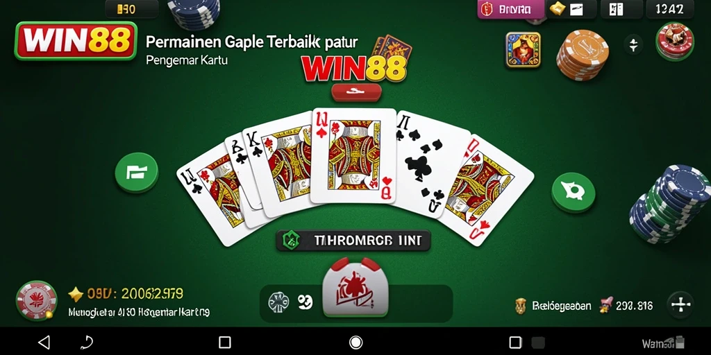 Tampilan menarik dari gameplay Gaple di WIN88.