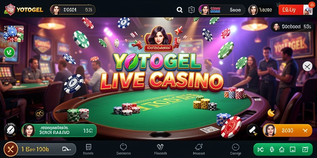Tampilan menarik dari gameplay Live Casino di YOTOGEL.